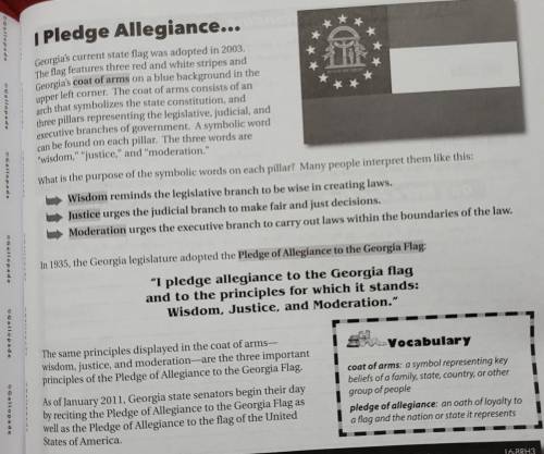 Compare and contrast the words of the Pledge of Allegiance to the U.S. Flag to the Pledge of Allegi