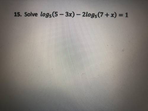 Solve the log equation