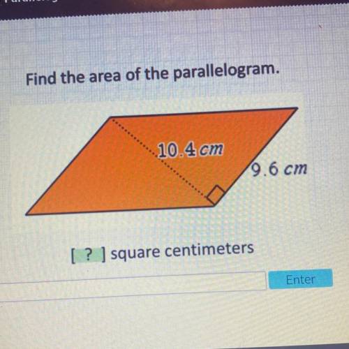 Find the area of the parallelogram￼
