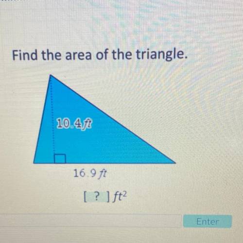 Find the area of the triangle￼