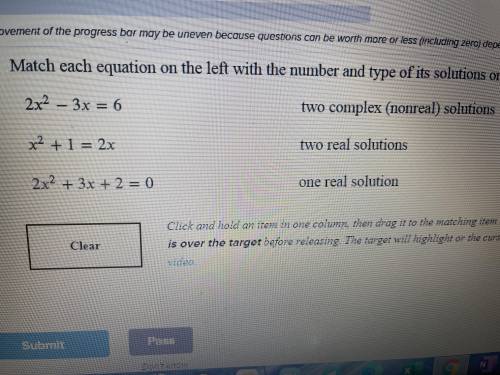 Using the quadratic formula how many solutions do each equation have?