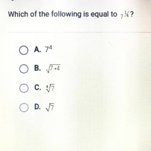 Which of the following is equal to 7 1/4?