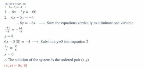WILL MARK BRAINLIST
 

What is the solution to this system of equations?
(I suggest using the elimin