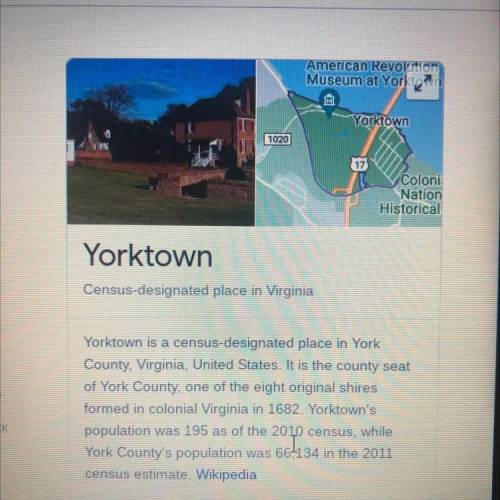 7. Yorktown was the location for (person)
Victory.