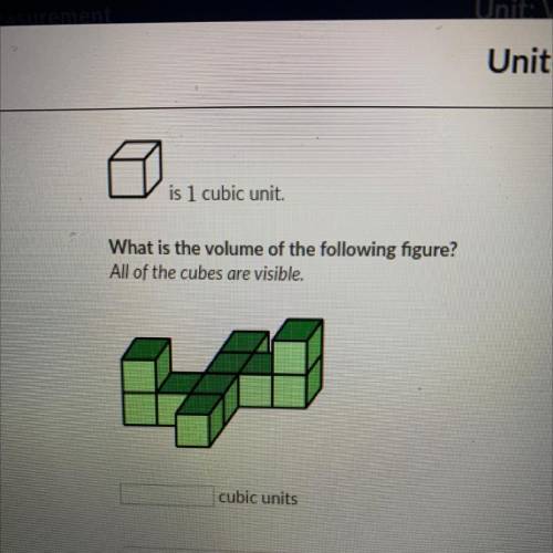What is the volume of the following figure?
All of the cubes are visible.