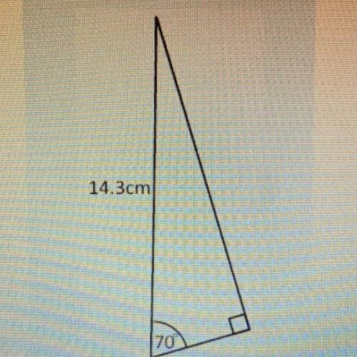 Please help!!

Find the length of the shortest side of the triangle. Give your answer in centimetr