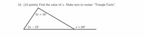 Help me find the value of x.