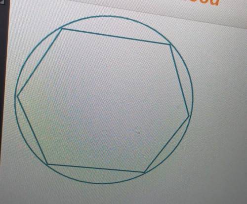 Describe the likelihood that a point chosen inside the circle will also be inside the hexagon? o ce