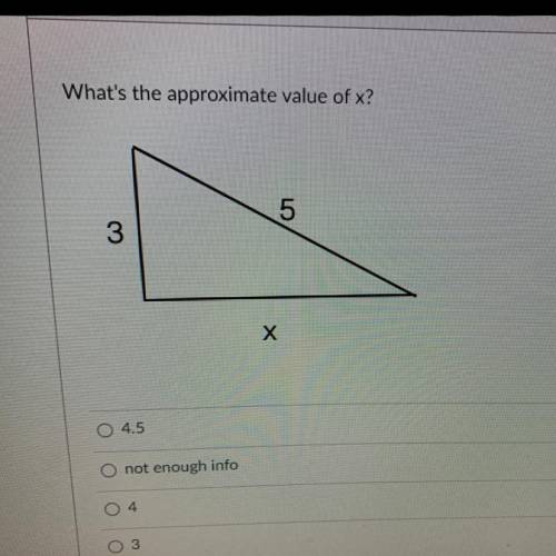 What’s the approximate value of x?