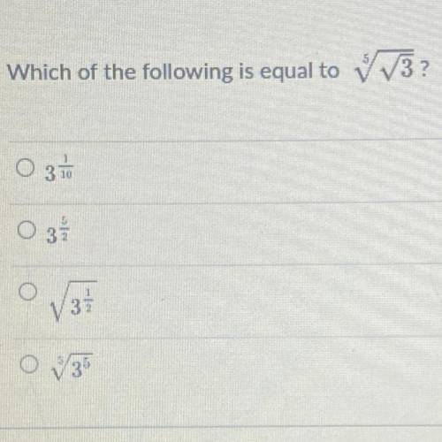 Which of the following is equal to
plz help