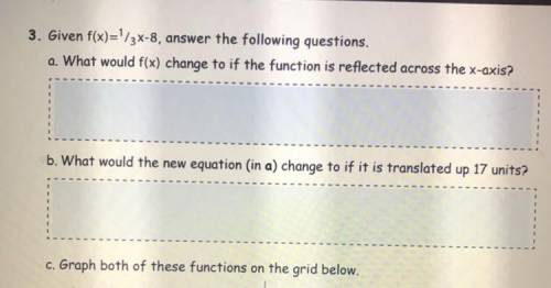 Given f(x)=1/3x-8, answer the following questions