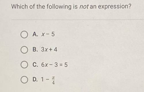 Which of the following is not an expression