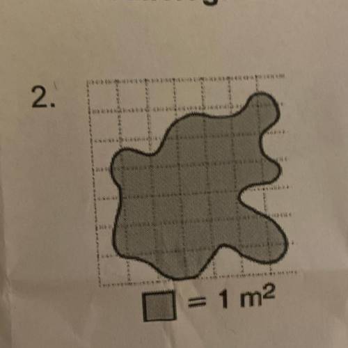 How is the area of the figure estimated?