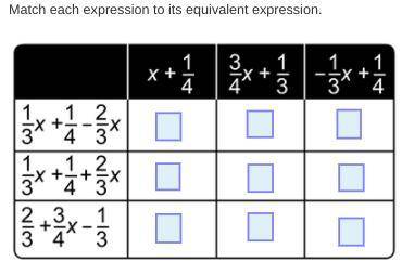 Match each expression to its equivalent expression.