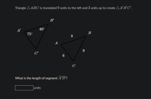 Triangle \triangle ABC△ABCtriangle, A, B, C is translated 999 units to the left and 333 units up to