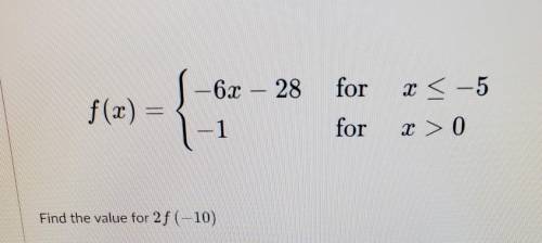 Find the value for 2f(-10)