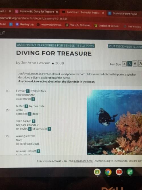 Common lit diving for treasure