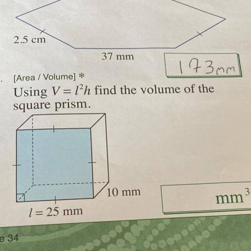 Using v=12h find the volume of the square prisms! Please explain step by step to help me understand