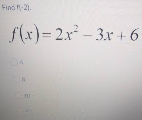 Plz help! I am not good at all with functions. Available answers are:481020