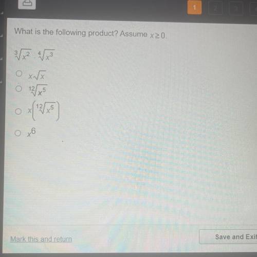 What is the following product? Assume x>0