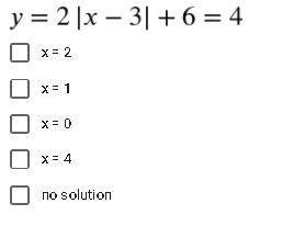 Solve the absolute value equation. Select all that apply. 
Please Show Work