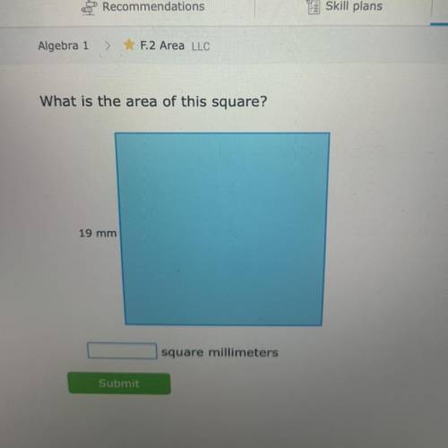 What is the area of this square