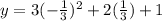 y=3(-\frac{1}{3})^2+2(\frac{1}{3})+1