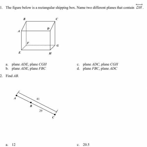 Geometry final exam… help!!
