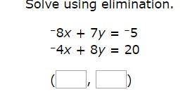 Can you help me solve this problem using elimination?