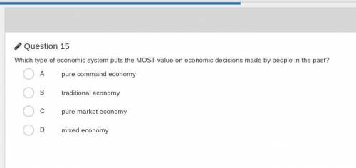 Which type of economic system puts the MOST value on economic decisions made by people in the past?