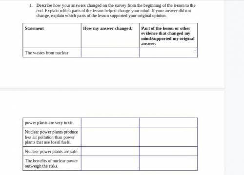 Describe how your answers changed on the survey from the beginning of the lesson to the end. Explai