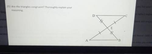 Are the triangles congruent explain pls