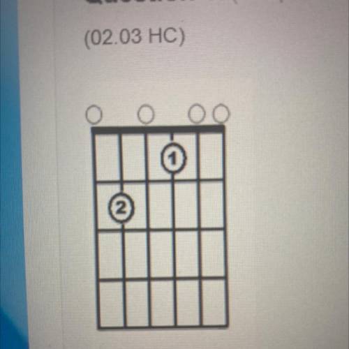 What is the quality of the chord shown in the diagram?

a) Dominant seventh
b) Major
c) Minor
d) M