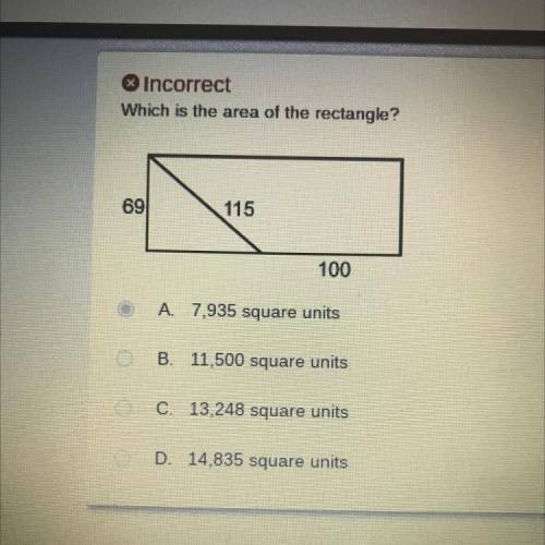 Which is the area of the rectangle?
Show work pls