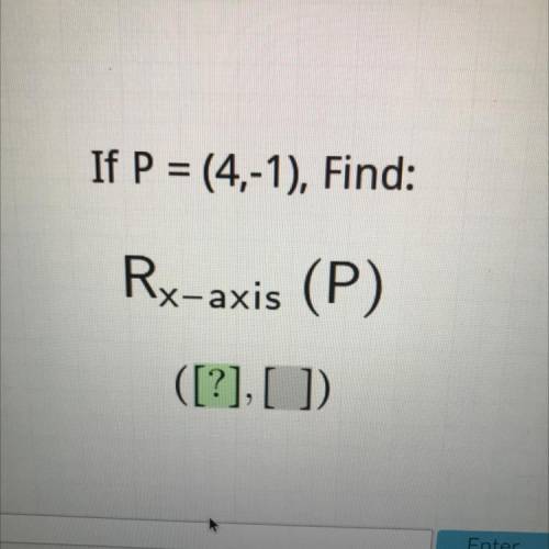 If P = (4,-1), Find:
Rx-axis (P)