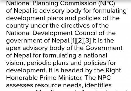 you where the chairperson of the National Planning Commission, what new project will you launch In N