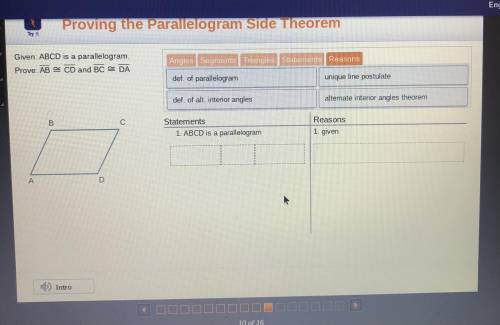 Someone please help with this - Proving the parallelogram side theorem