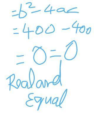 HELP ME PLEASE!

Find the value of the discriminant for the quadratic equation. Then, describe the