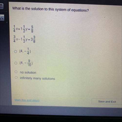 GIVING BRAINLIEST
What is the solution to this system of equations?