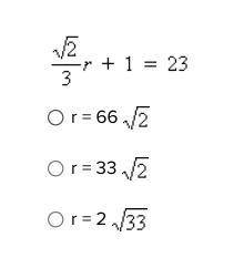 Solve for r. PLease give an explantion. Thanks!