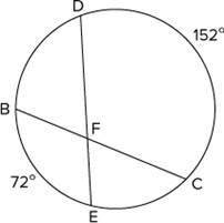 Determine the measure of ∠BFE.

1) 
224°
2) 
112°
3) 
111°
4) 
69°