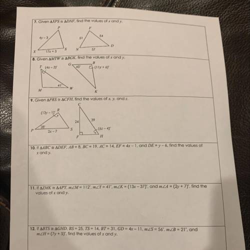 Unit 4 congruent triangles homework 4
PLEASE ANSWER CORRECTLY PLEASEEEE )):