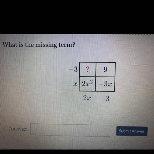 What is the missing term? Please help me!
