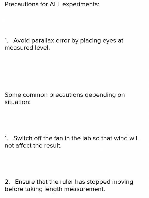 anics Precautions: State the precautions taken to ensure accurate results in a projectile motion exp