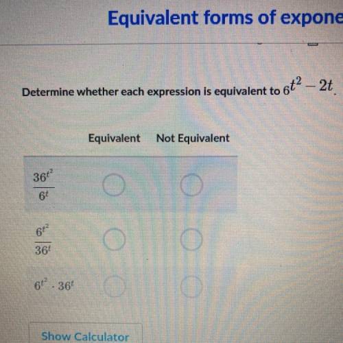 Determine forms of exponential expressions please help