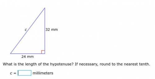What is the length of the hypotenuse? If necessary, round to the nearest tenth.