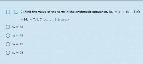 Find the value of the term in the arithmetic sequence.