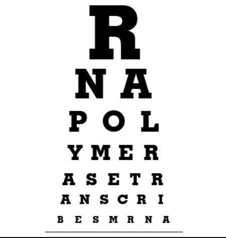 plz help i don't know how to solve this!!, What phrase is spelled out in the eye chart? NOTE: your