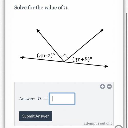 Solve the value of n