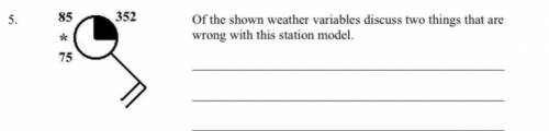 What is something wrong with the station model below?